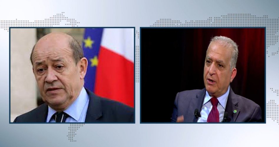 وزيرا الخارجية العراقي والفرنسي جان إيف لودريان