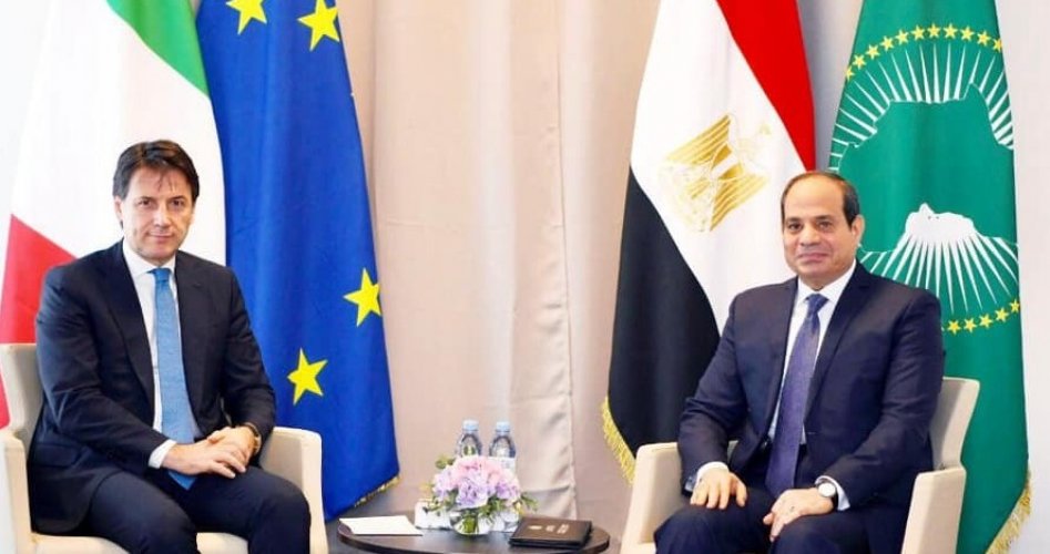 السيسي خلال لقاء رئيس وزراء إيطاليا