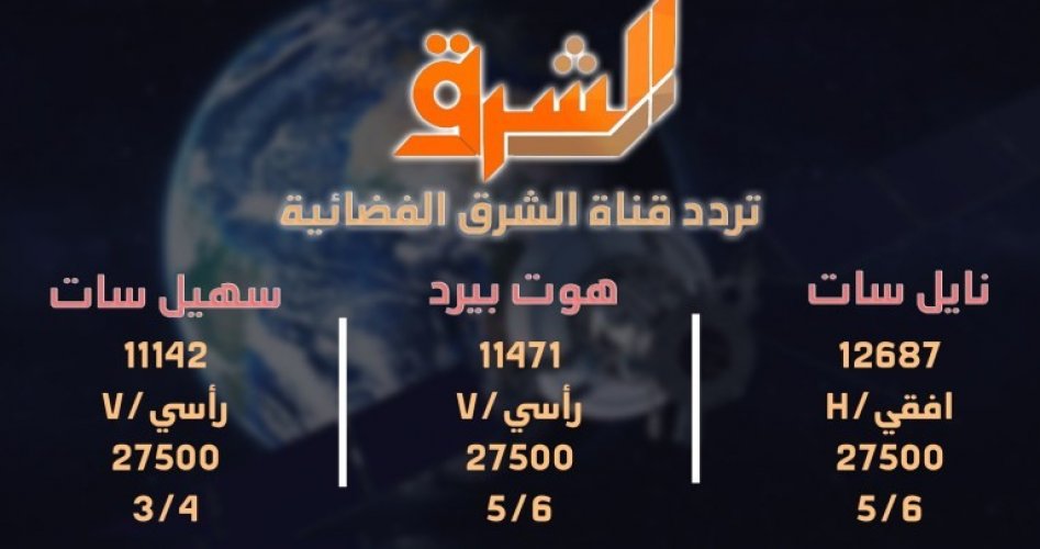 تردد قناة الشرق 2020 على النايل سات وسهيل سات والهوت بير وجميع الاقمار