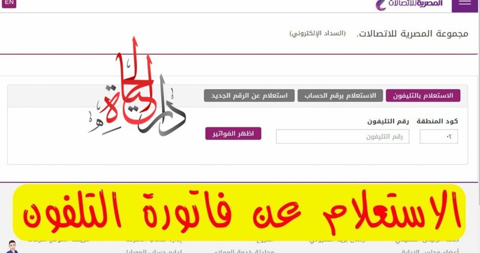 استعلم الآن فاتورة التليفون الأرضي شهر يوليو 2020 من المصرية للاتصالات