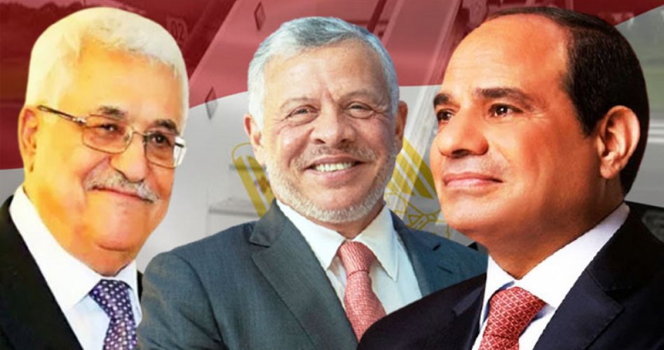 الرئيس السيسي والملك عبدالله ومحمود عباس