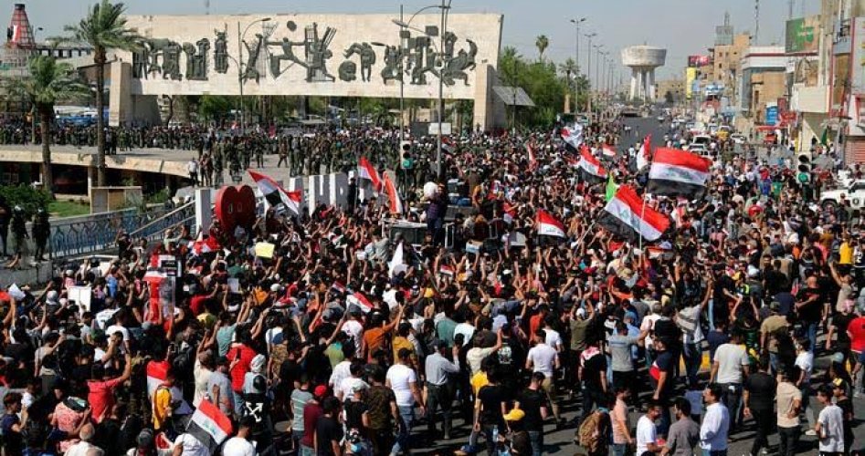 متظاهرون عراقيون