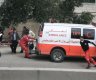 مسعفين برفقة سيارة اسعاف في قطاع غزة- ارشيفية