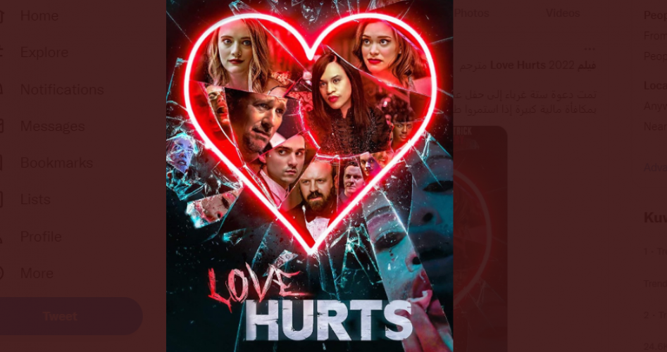 مشاهدة وتحميل فيلم Love Hurts 2022 مترجم وكامل HD على ايجي بست  egybest وماي سيما ونتفلكس