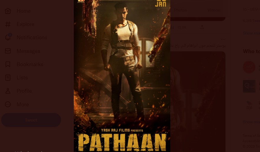 مشاهدة فيلم شاروخان Pathaan مترجم