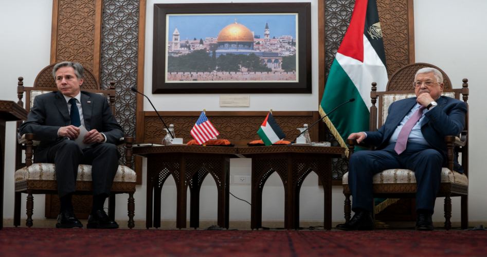 الرئيس الفلسطيني- وزير الخارجية الأمريكي