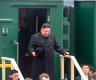 زعيم كوريا الشمالية كيم جونغ لحظة وصوله روسيا