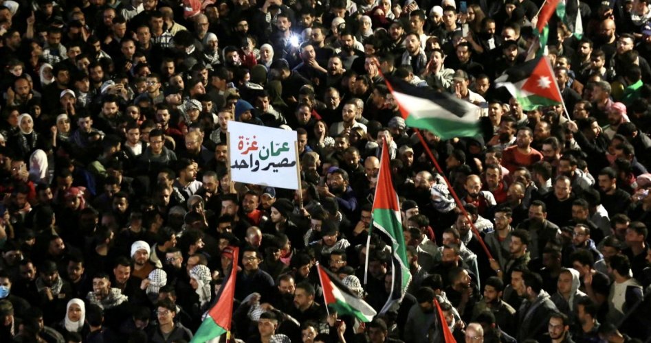 تظاهرات الأردنيين تضامنًا مع غزة
