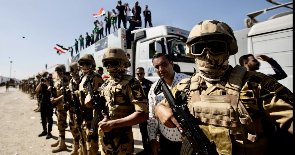 جنود مصريون على الحدود بين مصر وقطاع غزة