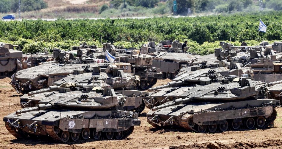 دبابة إسرائيلية قرب الحدود المصرية