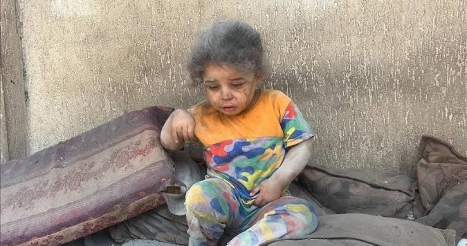 طفلة فلسطينية من شمال قطاع غزة المنكوب