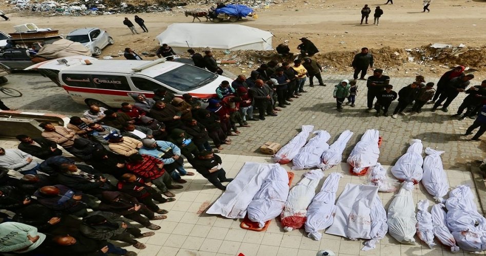 صلاة الجنازة على عدد من شهداء غزة